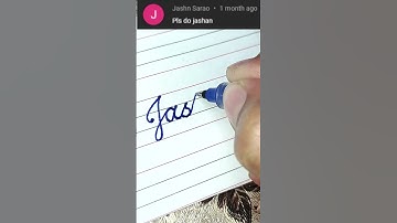 Jashan - Beautiful name in Cursive writing | Cursive writing for beginners | #shorts