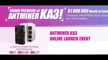Most powerful Kadena KDA miner 100+ TH the Antminer KA3
