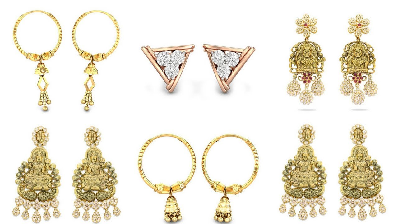 Latest Gold Drop Earrings for Women | Kalyan