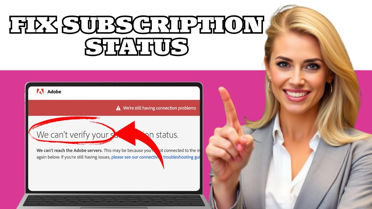 How to Fix We Can’t Verify Your Subscription Error in Adobe–(English Tutorial)