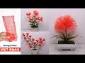 3 Ide Bunga Hias dari Net Buah ! | Beautiful flower from plastic fruit net | Best out of waste