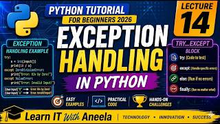 Stop Your Code From Crashing! Python Exception Handling Explained (Try/Except)