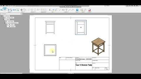 Fusion 360 Bedside Table Drawing