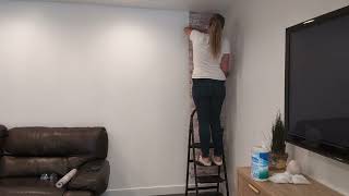 How to install faux brick wallpaper