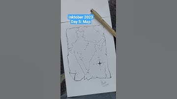 inktober 2023 | Day 5: Map | #drawing #art #artist #explore #artwork #inktober #inktober2023