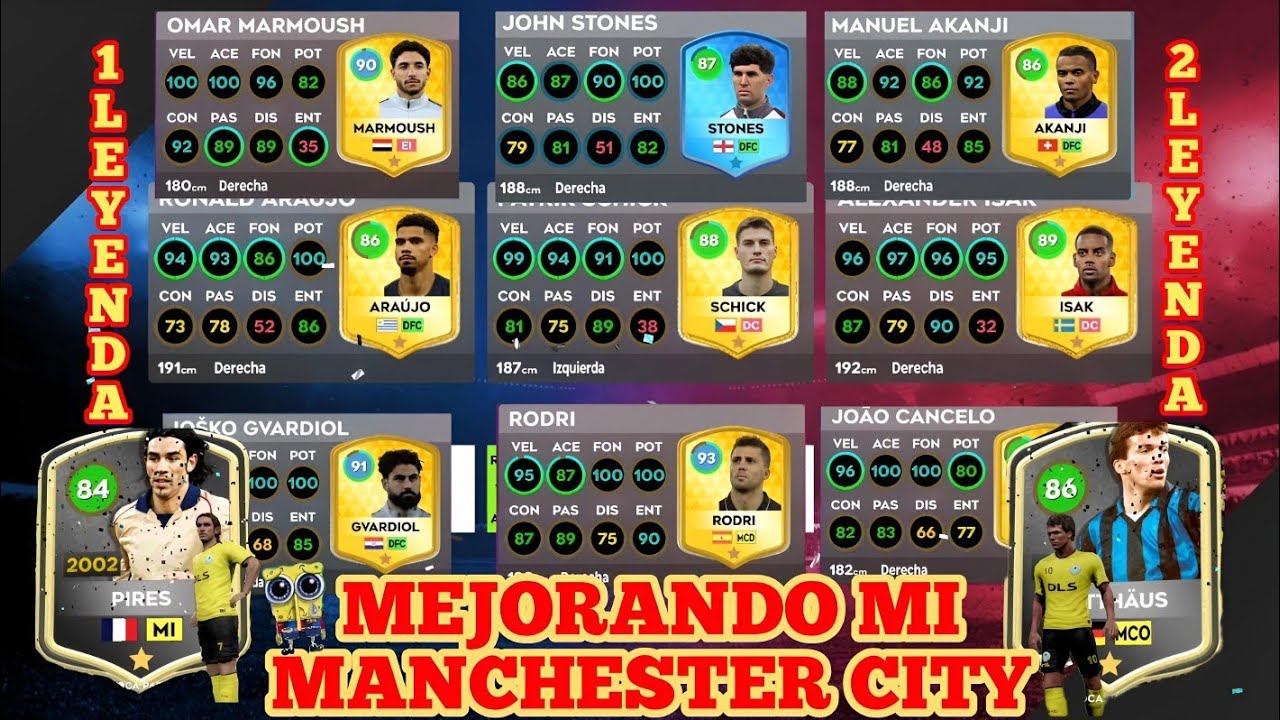MEJORE MI CUENTA DEL MANCHESTER CITY AL MÁXIMO Y PROBE LOS JUGADORES EN LIVE // DLS26 LIVE