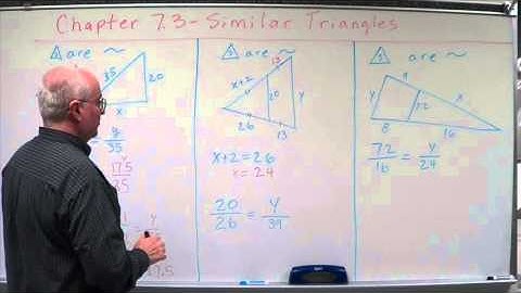 Geometry Chapter 7.3 - Similar Triangles - More Sample Problems