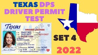 Texas drivers permit DPS written test practice set 4 for drivers license.