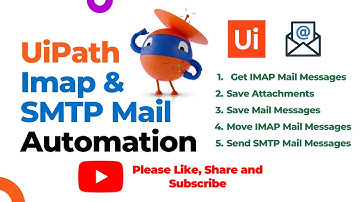 Uipath Email Automation Smtp and Imap | UiPath Mail Message Activities | UiPath RPA Tutorials