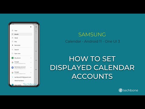How to Set Displayed Calendar accounts - Samsung Calendar [Android 11