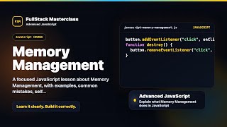 Memory Management Explained | FullStack Masterclass JavaScript Course Net Worth