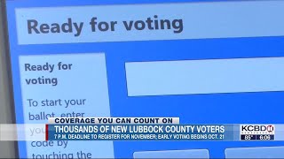 Lubbock County Elections Office extends hours as Monday deadline to register to vote arrives