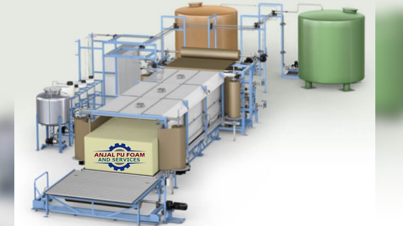 Continuous Foaming Machine Designed by Anjal Pu Foam And Services. Flexible Polyurethane foam