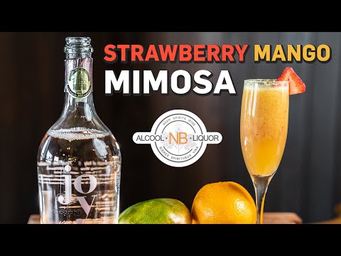 Strawberry Mango Mimosa Cocktail