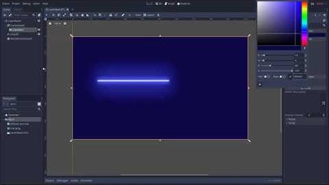 How to create glowing 2D laser beam in Godot