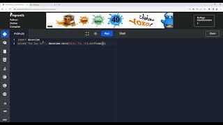 how to find the day of the week of any date using python