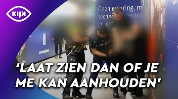 Harde aanpak voor ZWARTRIJDER die zich HEFTIG VERZET | Overtreders | KIJK Misdaad