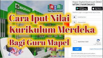 Cara Input Nilai Rapor Kurikulum Merdeka Guru Mapel pada Aplikasi RDM