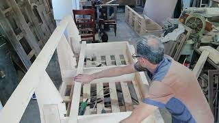 Wood corner manufacturingتصنيع زاوية من خشب شوح الابيض