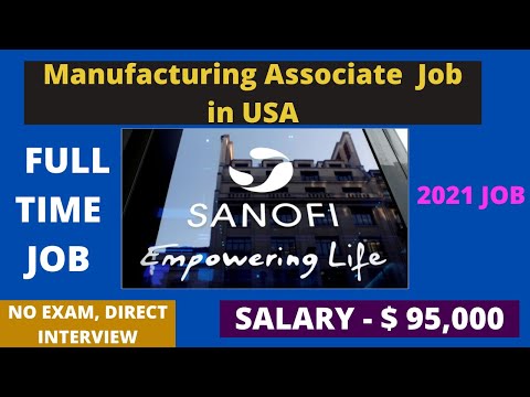 Manufacturing Associate Job-Sanofi Now Hiring for Production Associate | Best Jobs opportunities-USA