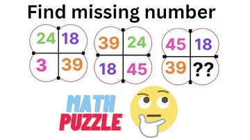 find missing number hard math puzzle #mathquestion #logicalreasoning#