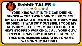 Download lagu 'YOUR KIDS WAIT IN THE CAR DURING DINNER β THE TWINS DON'T LIKE THEM,' MY SISTER SAID AT MOM'S...