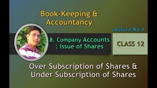 Company Accounts Issue of Shares | Over Subscription of Shares | Under Subscription of Shares