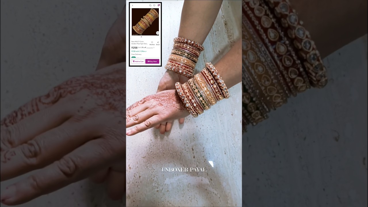 Unboxing Multicolour Bangle Set from Meesho! 