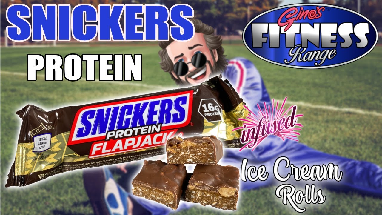 Ice Cream Rolls Infused with Snickers Protein Flapjack Bar - Keep Fit - Gino's Fitness Range