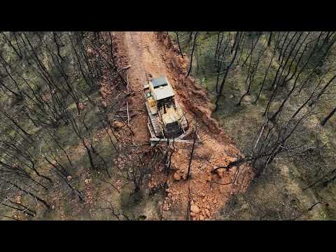 Caterpillar D7G Bulldozer Building a Truck Road on Steep Mountain Slope 2 #bulldozer #d7g  #dozer 