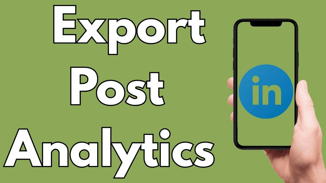 How To Export LinkedIn Post Analytics On Mobile [2026 Guide] - YouTube