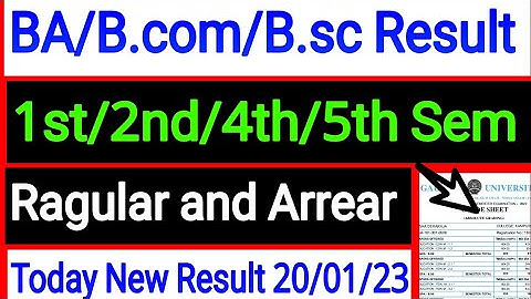 Guwahati University New Results BA/B.com/B.sc 1st/2nd/4th/5th Sem Result Ragular and Arrear