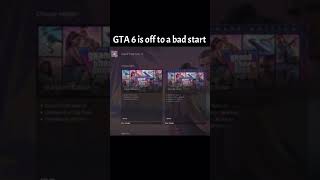 GTA 6 is off to a bad start #shorts #short #gta #gta6 #subscribe #like #videogame #gamingnews #fyp