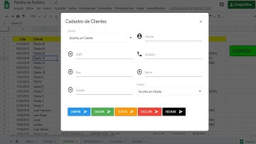 Botão Limpar e Fechar de Formulário - Planilhas Google - Google Apps Script - Aula 50