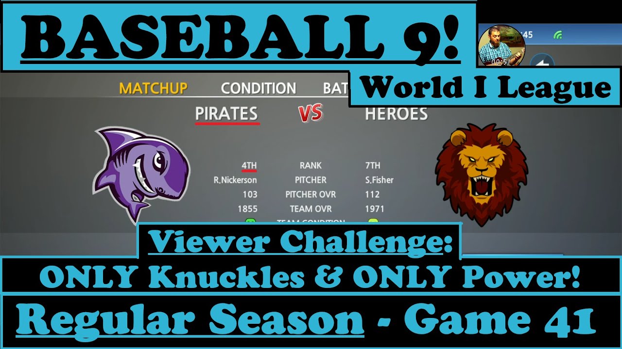 BASEBALL 9 | ANOTHER VIEWER CHALLENGE! | World I League | Game 41