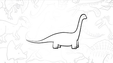 How to Draw a Simple Brachiosaurus | Step-by-Step Lesson