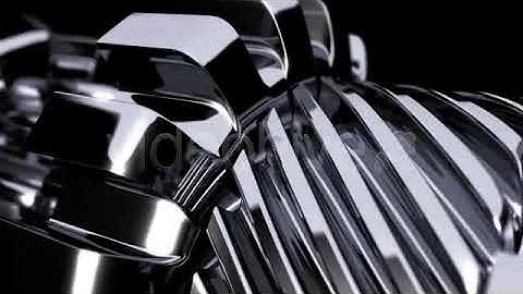 3D Metal Gear Parts Rotating in Loop | Motion Graphics - Envato elements