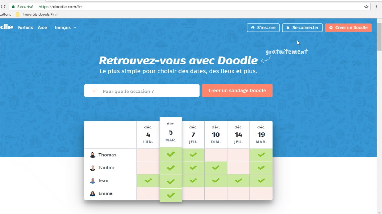 Planifier un vnement facilement avec DOODLE   Tutoriel