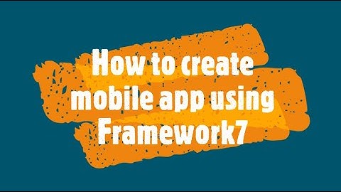 How to create app in framework7