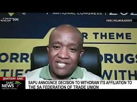 SAPU to withdraw its affiliation to SAFTU: Tumelo Mogodiseng