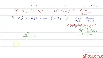 If `1,alpha_1, alpha_2, …alpha_(n-1)` be n, nth roots of unity show that `(1-alpha_1)(1-alpha_2).