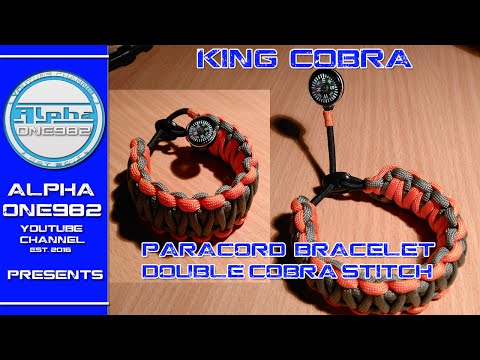 วีดีโอ: วิธีทำสร้อยข้อมือ Paracord 550 โดยไม่มีหัวเข็มขัด (Cobra Stich ตามด้วย King Cobra)