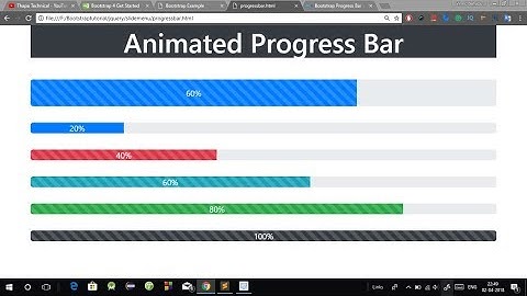 Bootstrap 4 Tutorial in Hindi Part 15: Bootstrap 4 Progress Bar in Hindi | Progress Bar in Bootstrap