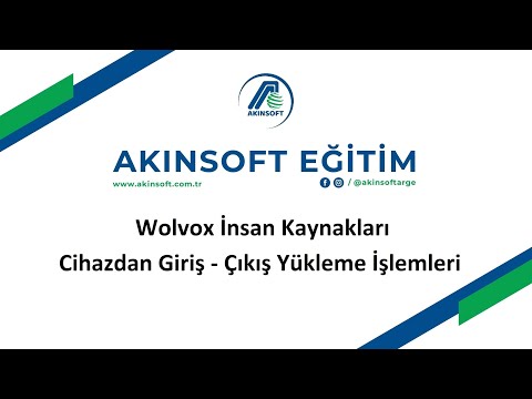 Wolvox İnsan Kaynakları - Cihazdan Giriş / Çıkış İşlemleri