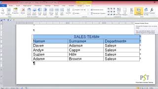 PST Training: MS Word Tutorial - Part 7