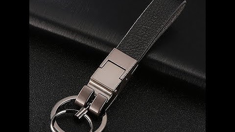 Heavy Duty Designer Leather belt Loop Keychain for Men with Quick Release Key Rings
