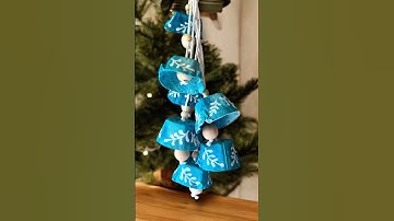 🔔Upcycled Christmas Craft🌟(DIY Egg Carton Bells)🎄#diychristmas