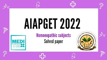 AIAPGET 2022 | Homoeopathy | Solved paper | Part 2 | MD Hom | AYUSH | Post Graduate |