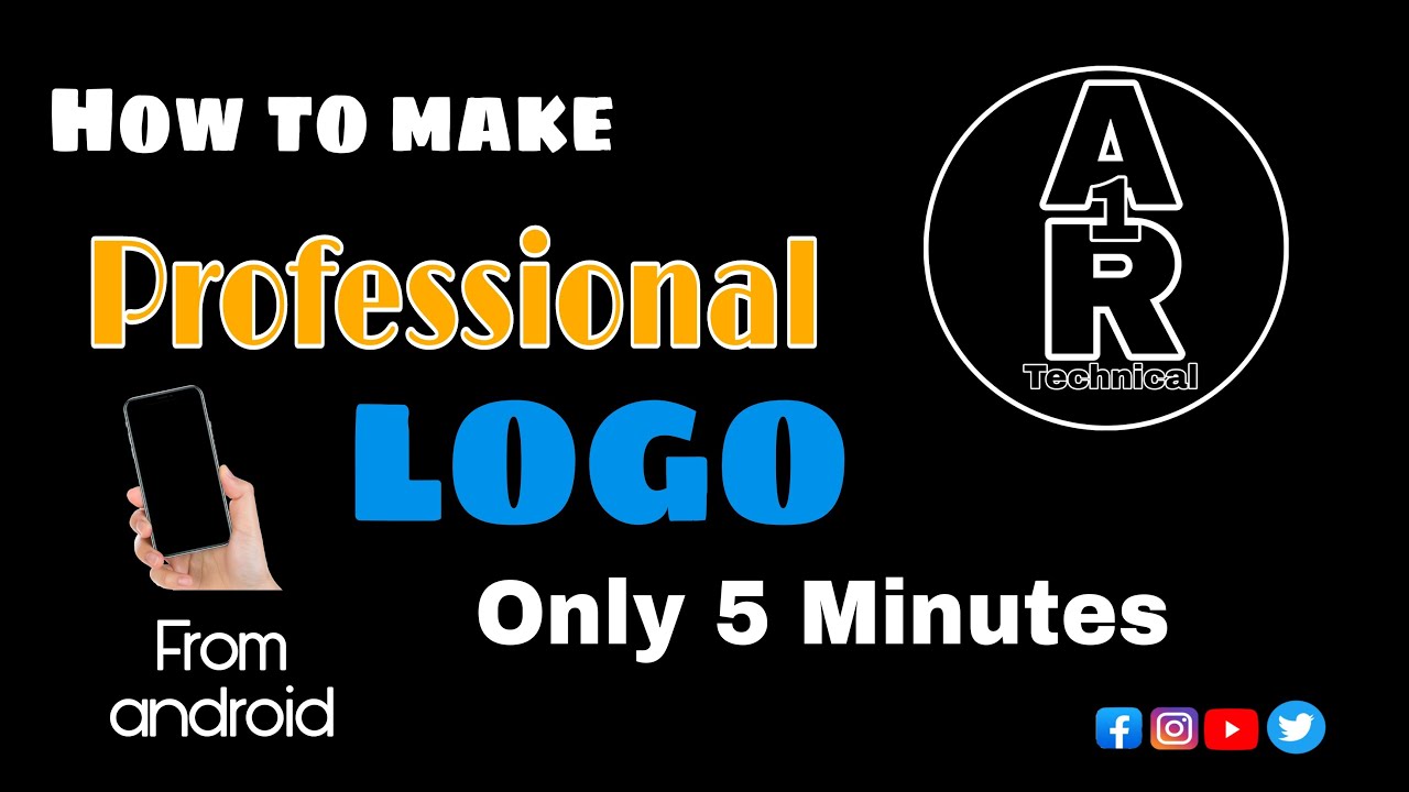 How to make professional logo on mobile for your YouTube channel ...