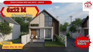 Desain Rumah Indo Model Scandinavian Ukuran 6 X 12,5M 1 Lantai Bapak Haji Seto Depok